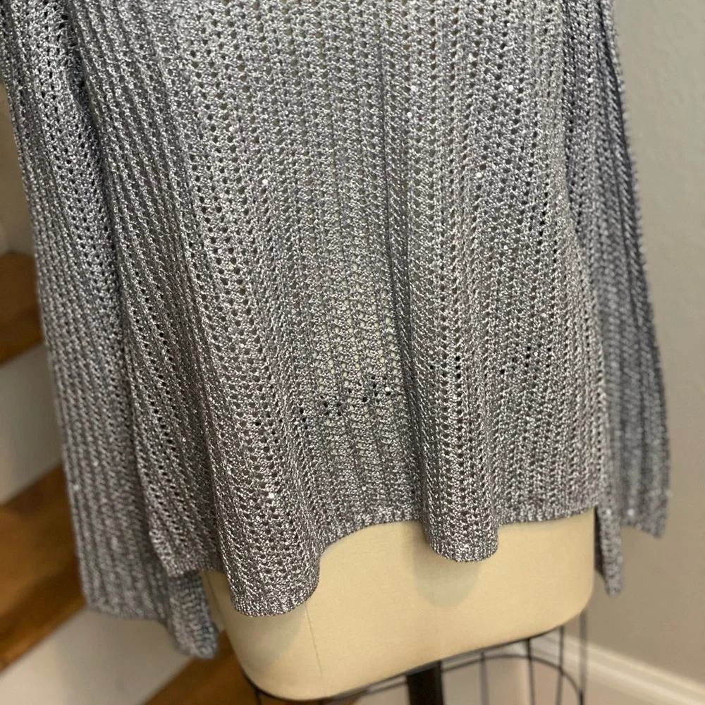 WHBM Silver Sparkly Ombré Sweater Top Combo - Picture 9 of 13